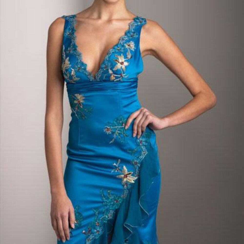 Mandalay/Julian Joyce Vintage Burgundy Wine Satin Cocktail Dress Sz 10 NEW RARE - Picture 16 of 16